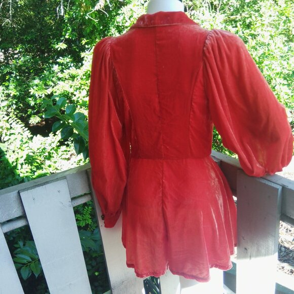 Free People One Carnaby Velvet Romper Shorts Jumpsuit Women 0 - Picture 5 of 14